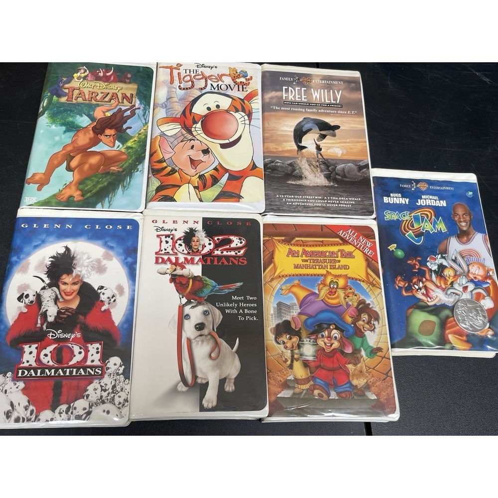 Vintage Children's VHS Tapes Disney WB Tarzan Lot